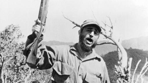 Fidel Castro en Sierra Maestra, antes de tomar el poder