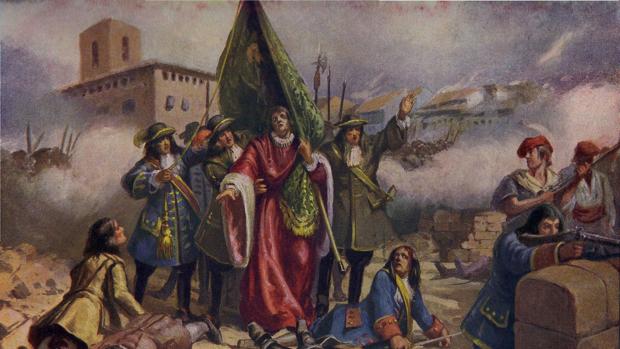 Cuadro alegórico de la caída de Barcelona
