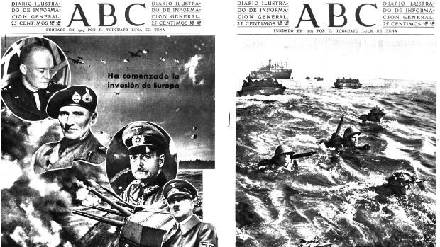 Portadas de ABC sobre el Desembarco de Normandía