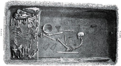 Representación de la tumba de Birka