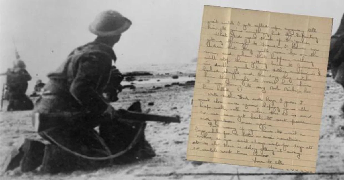 Una familia recibe la carta de un soldado inglés escrita justo antes de  morir en Dunkerque: «Lo superaré bien»