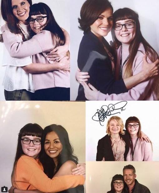 Georgina Callender con los actores de «Érase una vez»