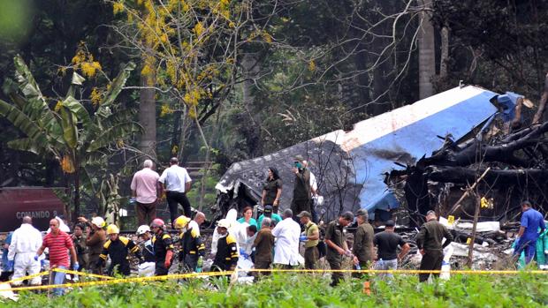 Imagen del avión estrellado