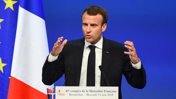 Macron en Monpellier durante un congreso
