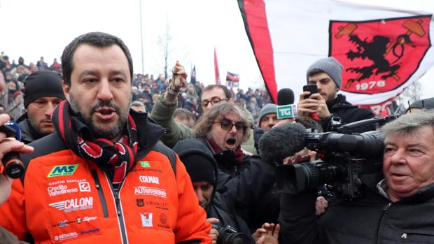 El ministro italiano del Interior y líder del Partido de la Liga, Matteo Salvini