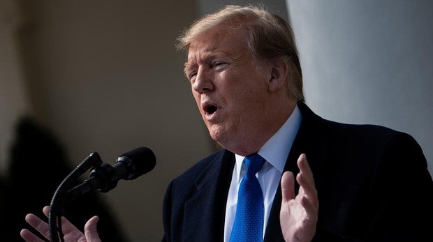 Donald Trump habla de la declaración de emergencia en la Rosaleda de la Casa Blanca