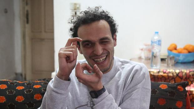 El fotoperiodista egipcio Shawkan, en su casa en Guiza