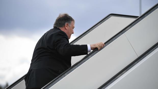 El secretario de Estado norteamericano, Mike Pompeo, ayer en Finlandia