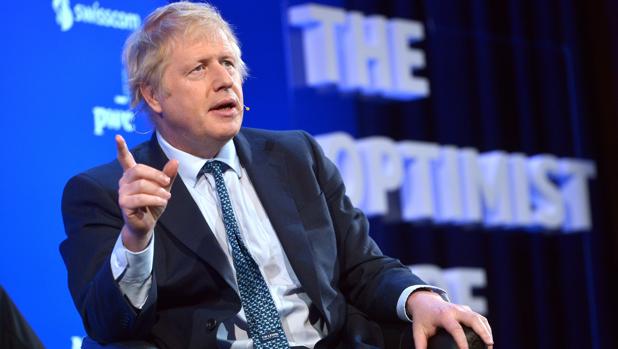 Boris Johnson, durante el Foro Económico de Suiza en Interlaken