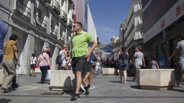 Bolardos temporales en Madrid