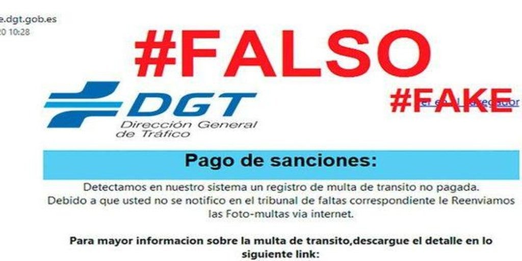 La DGT alerta de un nuevo timo que pide que pagues una multa de «transito»