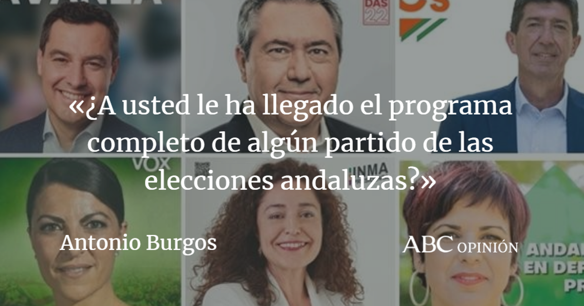 Antonio Burgos ¿Y los programas?