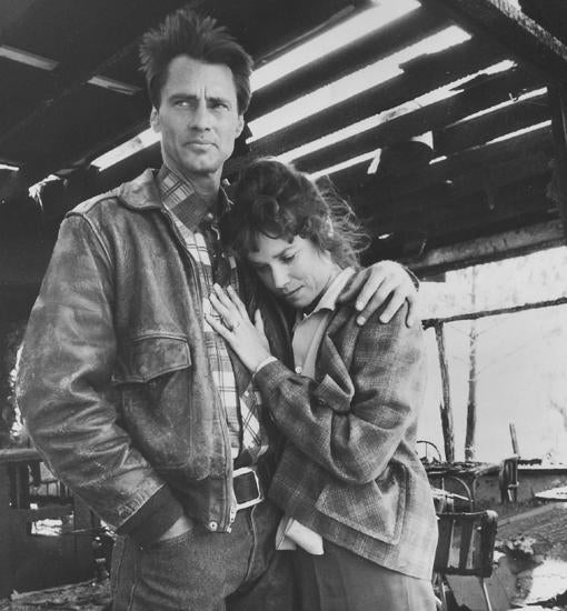 Sam Shepard y Barbara Hershey en «Elegidos para la gloria»