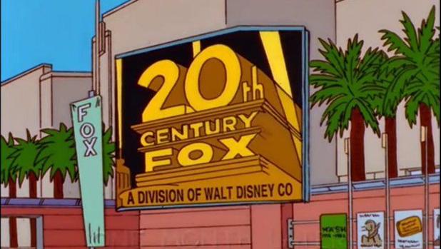 Fotograma del capítulo de «Los Simpson» que anticipó la transacción entre Fox y Disney