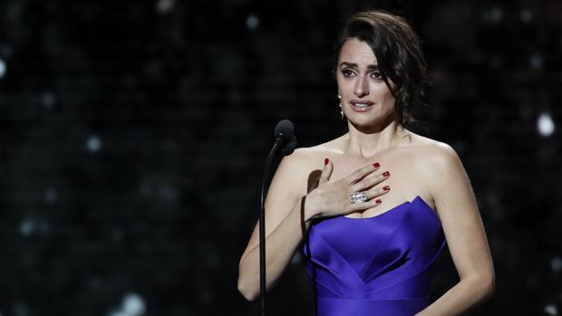 Penélopez Cruz, durante la entrega del premio