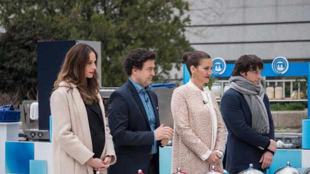 Eva González, Pepe Rodríguez, Samantha Vallejo-Nágera y Jordi Cruz, durante la prueba de hoy
