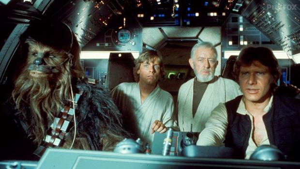 Escena del Episodio IV, estrenado en 1977, donde solo un 15% del diálogo lo pronunciaban mujeres