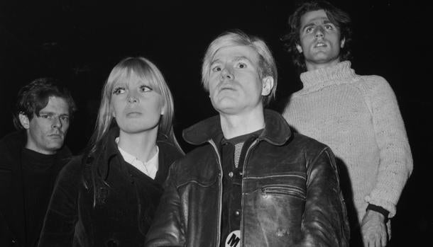 El director Paul Morrisey, Nico, Andy Warhol y el poeta Gerard Malanga