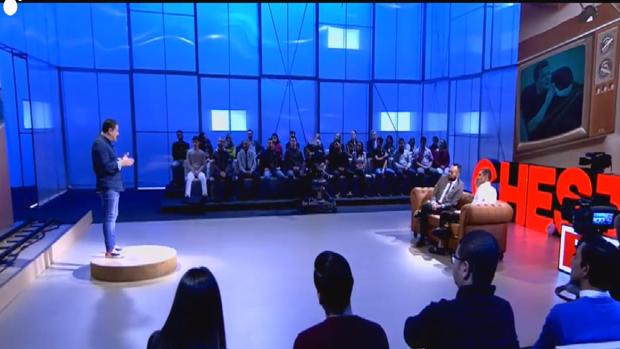 Jorge Berrocal en el plató de «Chester»