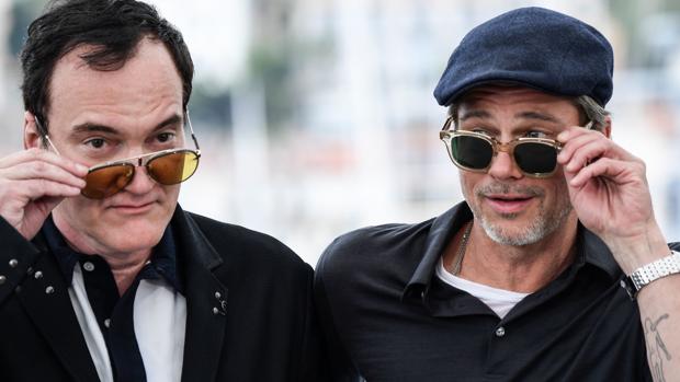 Tarantino, con Brad Pitt, en el festival de Cannes antes de estrenar «Érase una vez en Hollywood»