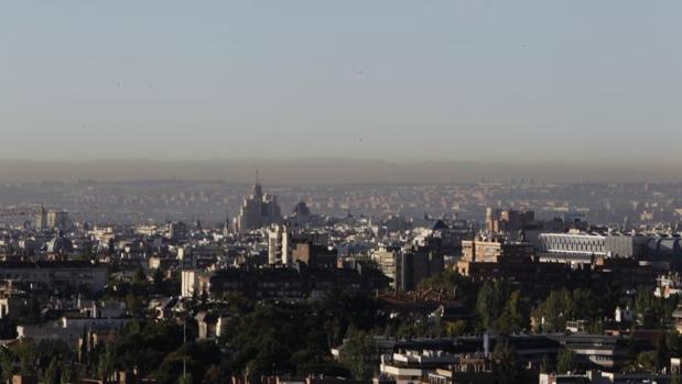 Contaminación sobre Madrid