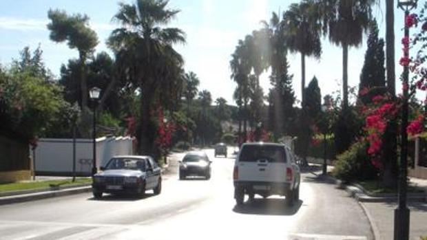 Entrada en la urbanización de Vistahermosa
