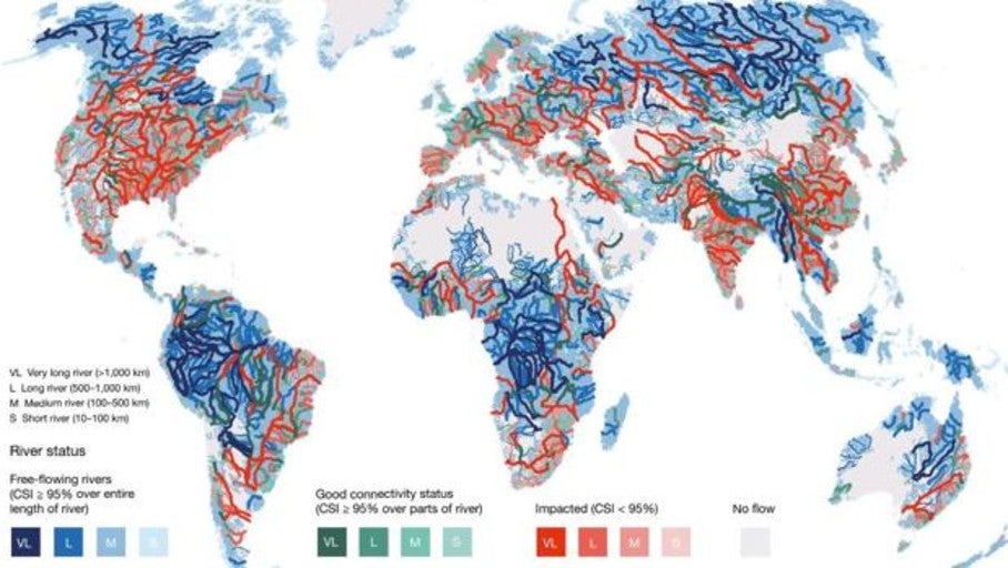 Solo un tercio de los mayores ríos del mundo fluye libremente