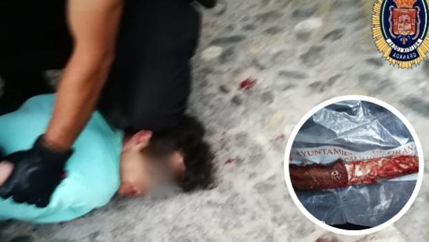 Momento de la detención del hombre acusado