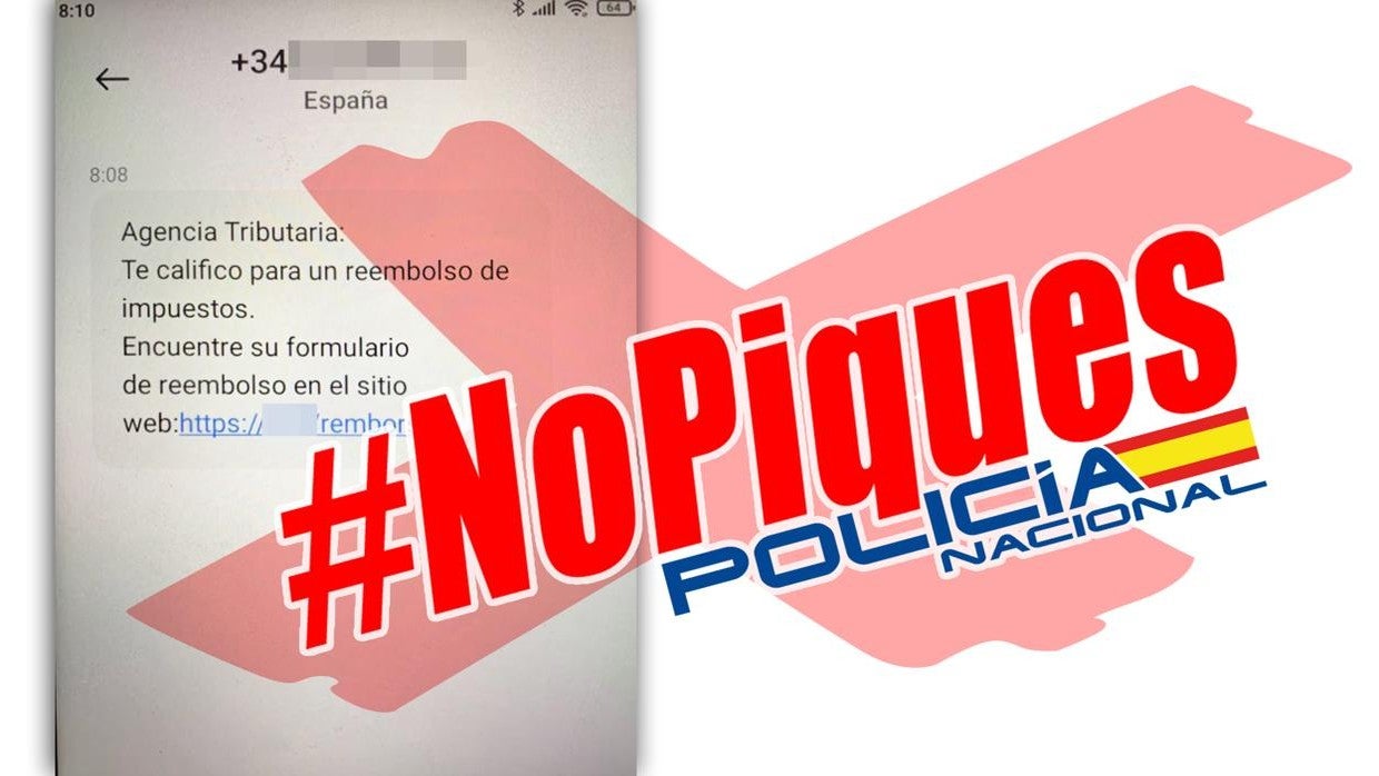 Alerta de la policía sobre una nueva campaña de phishing.