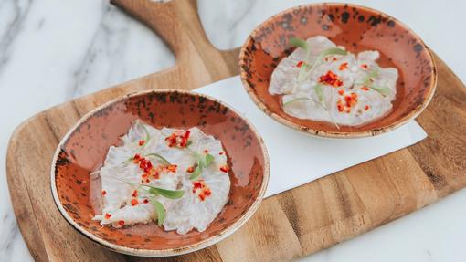 El ceviche nikkei con puré de boniato del restaurante Ronda 14