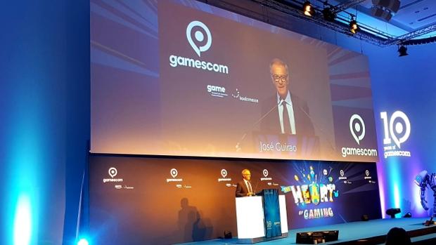 J0an Guirao, ministro de Cultura y Deporte, durante su intervención en la Gamescom