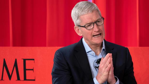 Tim Cook, consejero delegado de Apple, durante su intervención