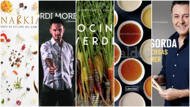 Portada de algunos de los libros gastronómicos recientes