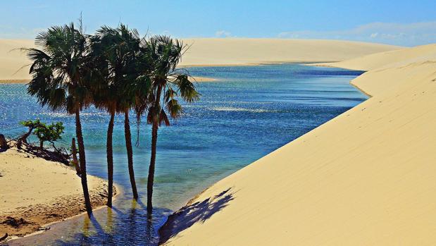 Lagoa da América, en el Parque Nacional dos Lençóis Maranhenses